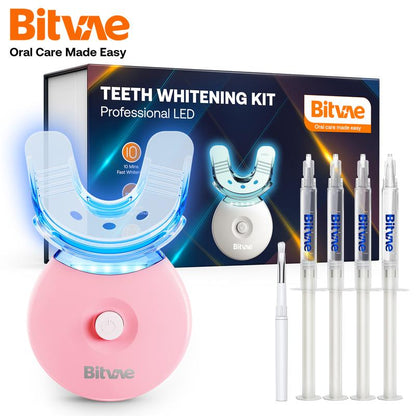 Bitvae L09 Teeth Whitening Kit with 5X LED Light, 22% CP, Whitening Light with 4 Carbamide Peroxide Whitening Gel for Sensitive , Non-Sensitive Fast Whitener, Enamel Safe and Gentle, Effective, Travel-Friendly, Easy to Use