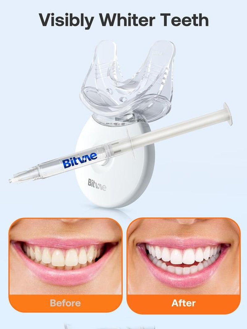 Bitvae L09 Teeth Whitening Kit with 5X LED Light, 22% CP, Whitening Light with 4 Carbamide Peroxide Whitening Gel for Sensitive , Non-Sensitive Fast Whitener, Enamel Safe and Gentle, Effective, Travel-Friendly, Easy to Use