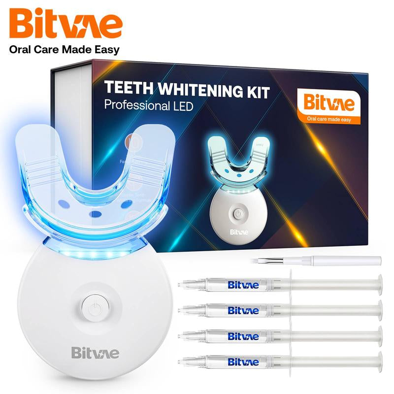 Bitvae L09 Teeth Whitening Kit with 5X LED Light, 22% CP, Whitening Light with 4 Carbamide Peroxide Whitening Gel for Sensitive , Non-Sensitive Fast Whitener, Enamel Safe and Gentle, Effective, Travel-Friendly, Easy to Use